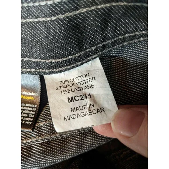 McDonalds Brand MC211 Mens 36R 38x33" (31") Work Pants Jeans Black - Picture 6 of 7